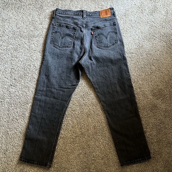 Levi's 501 Embellished Studded Charcoal Gray Black Jeans 29x26 - Picture 4 of 7
